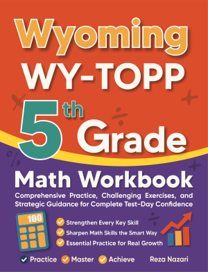 Wyoming WY-TOPP 5th Grade Math Workbook cover