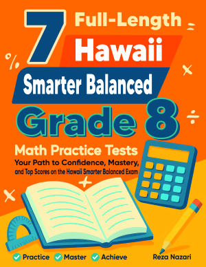 7 Hawaii Smarter Balanced Grade 8 Math Practice Tests cover