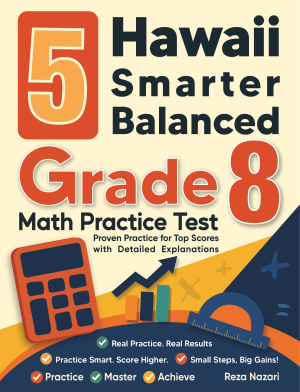 5 Hawaii Smarter Balanced Grade 8 Math Practice Tests cover