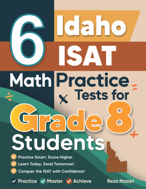 6 Idaho ISAT Grade 8 Math Practice Tests cover