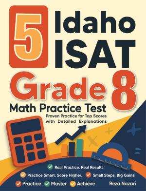 5 Idaho ISAT Grade 8 Math Practice Tests cover