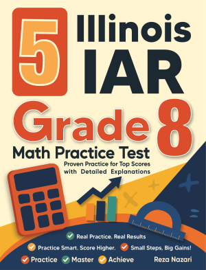 5 Illinois IAR Grade 8 Math Practice Tests cover