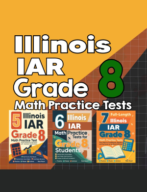 Illinois IAR Grade 8 Math Preparation Bundle cover