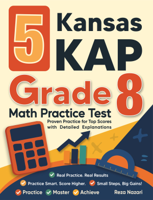 5 Kansas KAP Grade 8 Math Practice Tests cover