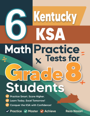 6 Kentucky KSA Grade 8 Math Practice Tests cover