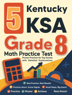 5 Kentucky KSA Grade 8 Math Practice Tests cover
