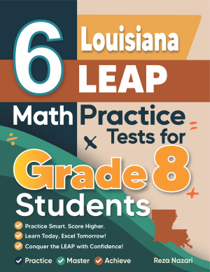 6 Louisiana LEAP Grade 8 Math Practice Tests cover