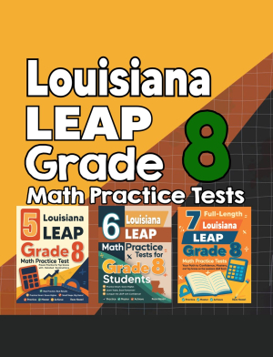 Louisiana LEAP Grade 8 Math Preparation Bundle cover
