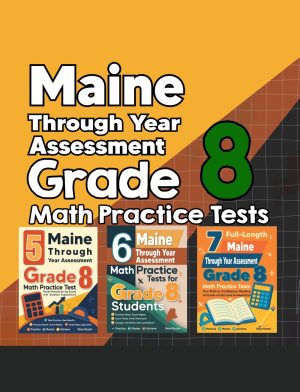 Maine Through Year Assessment Grade 8 Math Preparation Bundle cover