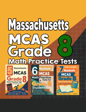 Massachusetts MCAS Grade 8 Math Preparation Bundle cover