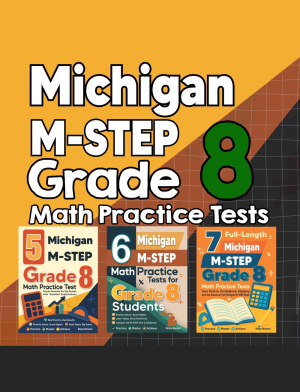 Michigan M-STEP Grade 8 Math Preparation Bundle cover