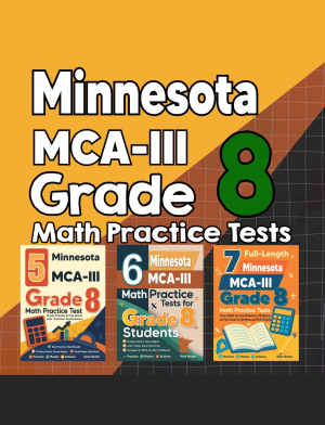 Minnesota MCA-III Grade 8 Math Preparation Bundle cover