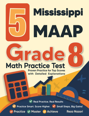 5 Mississippi MAAP Grade 8 Math Practice Tests cover