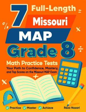 7 Missouri MAP Grade 8 Math Practice Tests cover