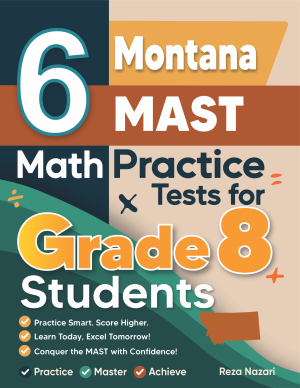 6 Montana MAST Grade 8 Math Practice Tests cover