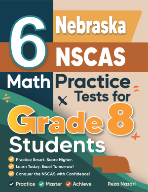 6 Nebraska NSCAS Growth Grade 8 Math Practice Tests cover
