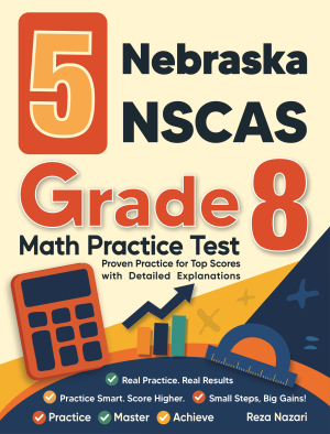 5 Nebraska NSCAS Growth Grade 8 Math Practice Tests cover