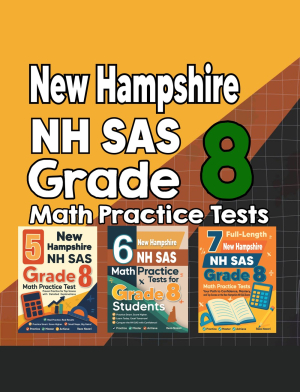 New Hampshire NH SAS Grade 8 Math Preparation Bundle cover