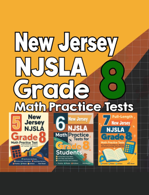 New Jersey NJSLA Grade 8 Math Preparation Bundle cover