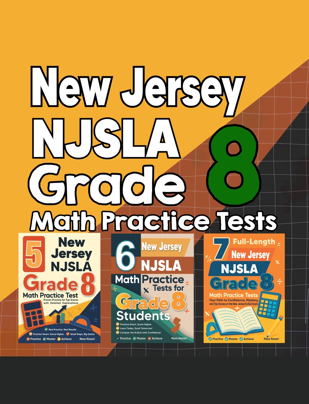 New Jersey NJSLA Grade 8 Math Preparation Bundle
