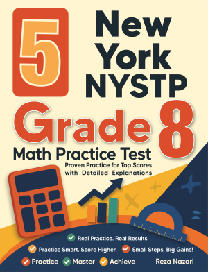 5 New York NYSTP Grade 8 Math Practice Tests cover