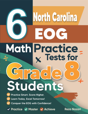 6 North Carolina EOG Grade 8 Math Practice Tests cover
