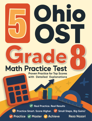 5 Ohio OST Grade 8 Math Practice Tests cover