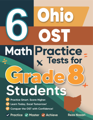 6 Ohio OST Grade 8 Math Practice Tests cover