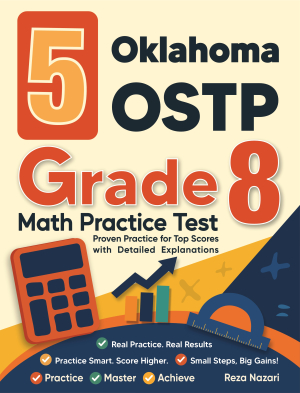 5 Oklahoma OSTP Grade 8 Math Practice Tests cover