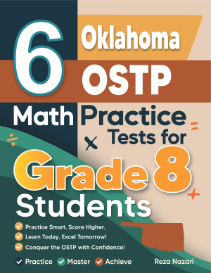 6 Oklahoma OSTP Grade 8 Math Practice Tests cover