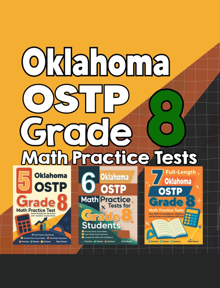 Oklahoma OSTP Grade 8 Math Preparation Bundle cover