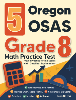 5 Oregon OSAS Grade 8 Math Practice Tests cover