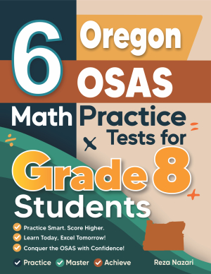 6 Oregon OSAS Grade 8 Math Practice Tests cover