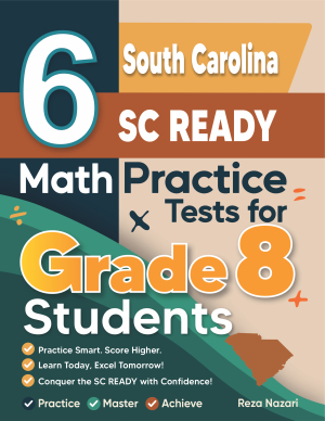 6 South Carolina SC READY Grade 8 Math Practice Tests cover