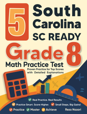 5 South Carolina SC READY Grade 8 Math Practice Tests cover