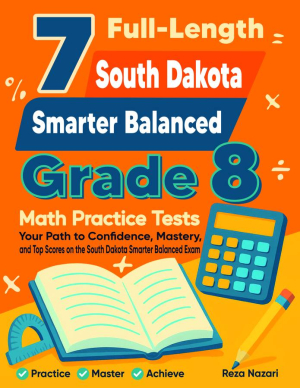 7 South Dakota Smarter Balanced Grade 8 Math Practice Tests cover