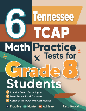 6 Tennessee TCAP Grade 8 Math Practice Tests cover