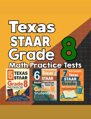 Texas STAAR Grade 8 Math Preparation Bundle cover