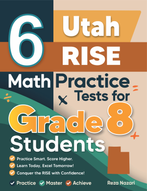 6 Utah RISE Grade 8 Math Practice Tests cover