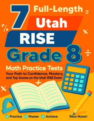 7 Utah RISE Grade 8 Math Practice Tests cover