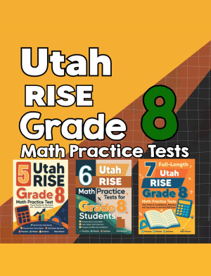Utah RISE Grade 8 Math Preparation Bundle cover