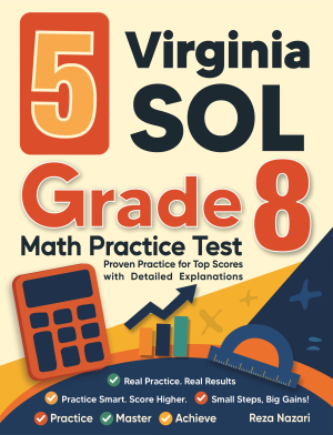 5 Virginia SOL Grade 8 Math Practice Tests cover