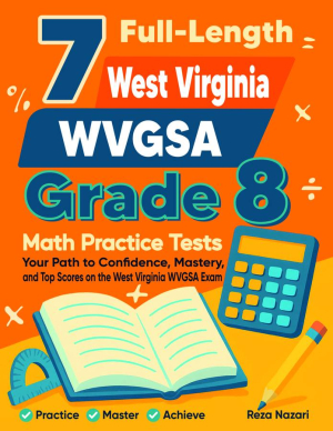 7 West Virginia WVGSA Grade 8 Math Practice Tests cover