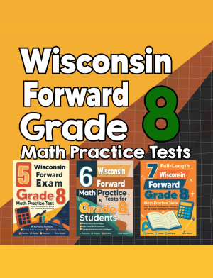 Wisconsin Forward Exam Grade 8 Math Preparation Bundle cover
