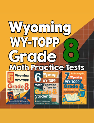 Wyoming WY-TOPP Grade 8 Math Preparation Bundle cover
