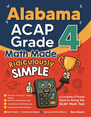 Alabama ACAP Grade 4 Math Made Ridiculously Simple cover