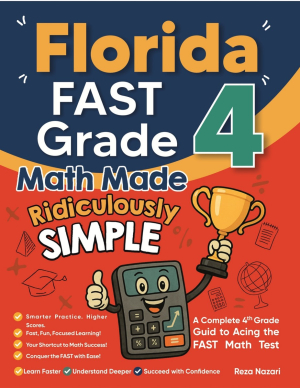 Florida FAST Grade 4 Math Made Ridiculously Simple cover