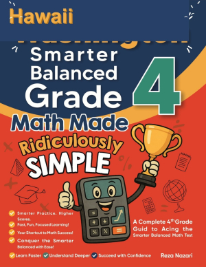 Hawaii Smarter Balanced Grade 4 Math Made Ridiculously Simple cover