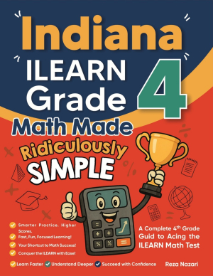 Indiana ILEARN Grade 4 Math Made Ridiculously Simple cover