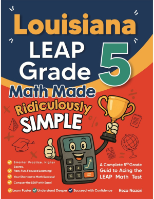 Louisiana LEAP Grade 5 Math Made Ridiculously Simple cover
